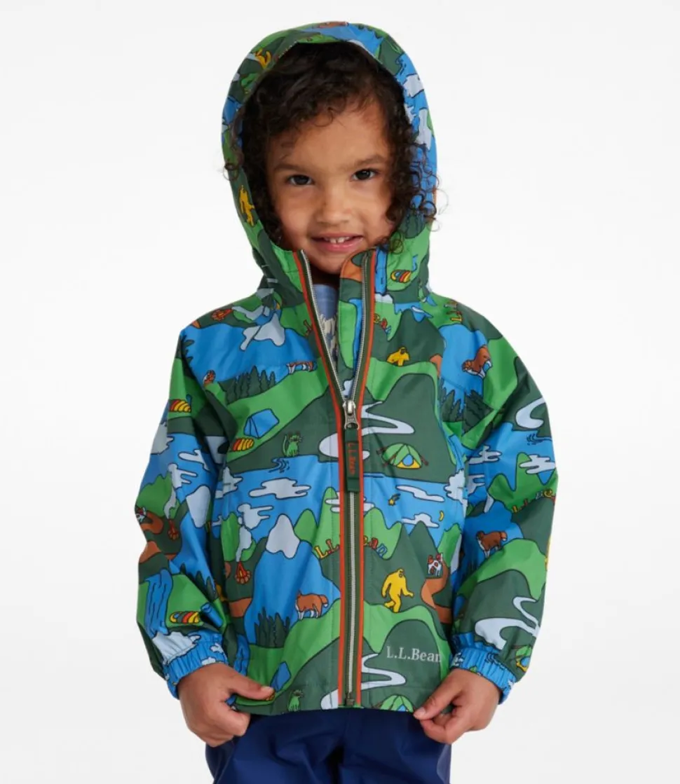 Store L.L.Bean "Infants' and Toddlers' Discovery Rain Jacket, Print" DarkestGreenGator
