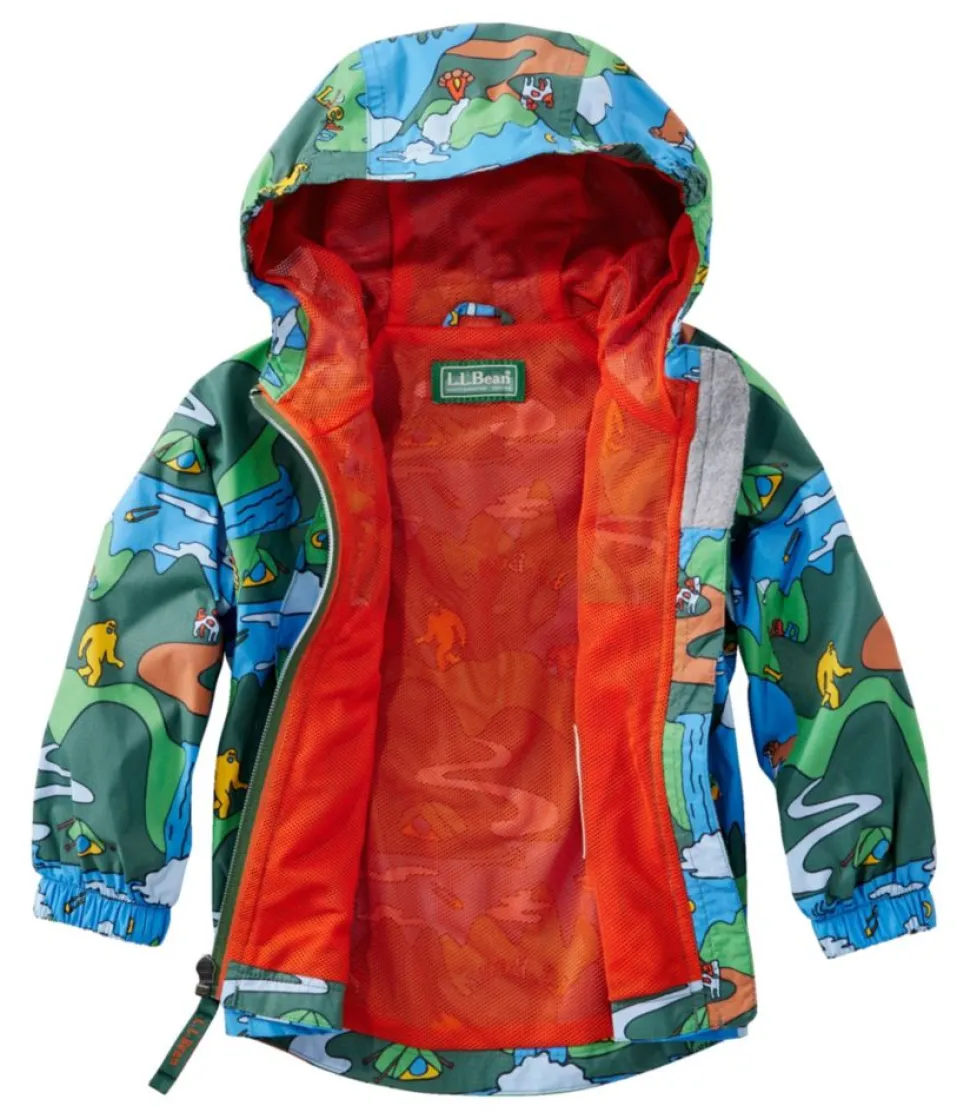 Store L.L.Bean "Infants' and Toddlers' Discovery Rain Jacket, Print" DarkestGreenGator