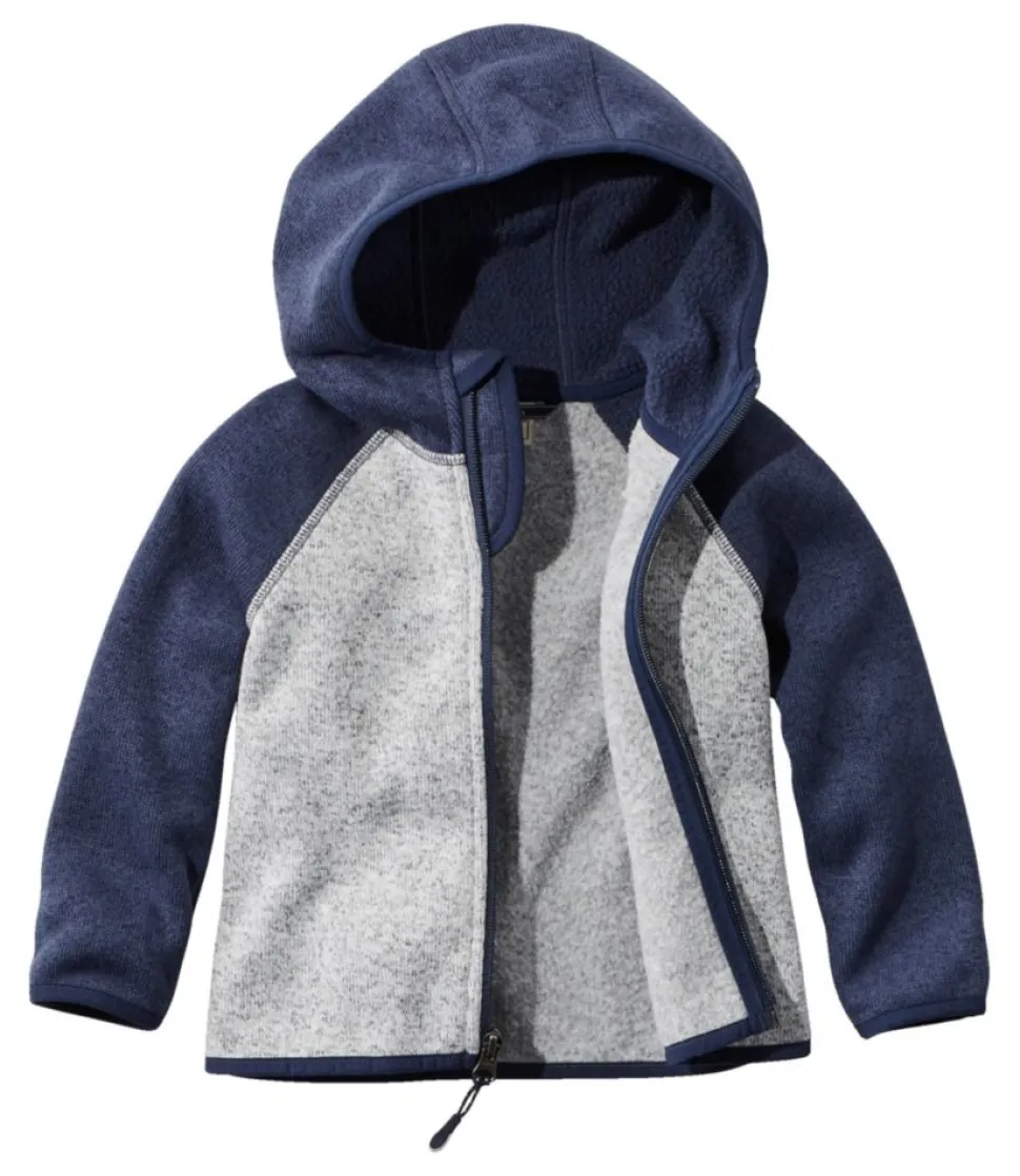 Best L.L.Bean "Infants' and Toddlers' Sweater Fleece, Hooded Colorblock" BrightNavy/Pewter