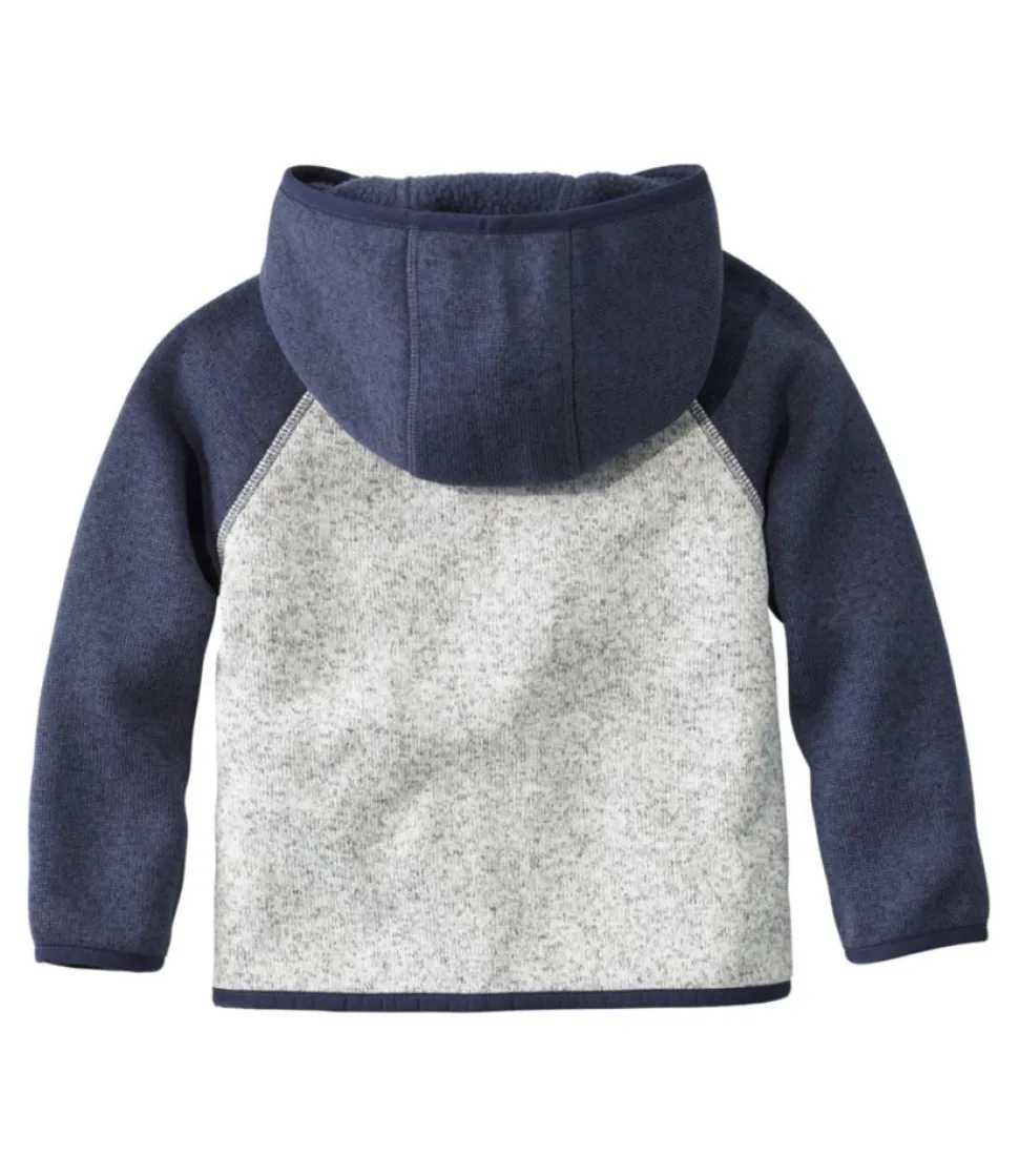 Best L.L.Bean "Infants' and Toddlers' Sweater Fleece, Hooded Colorblock" BrightNavy/Pewter