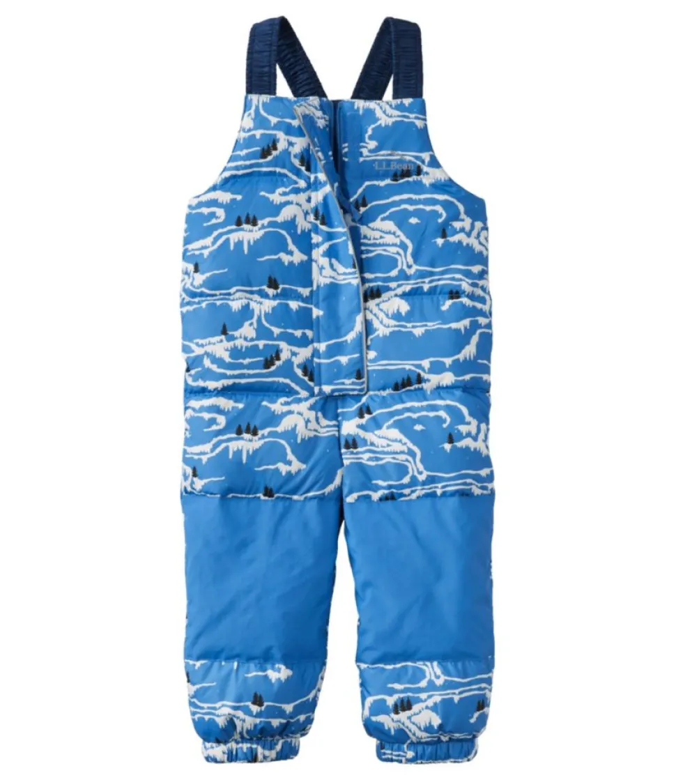 Sale L.L.Bean "Infants' and Toddlers' Down Snow Bibs, Print" CobaltSeaWinterLandscape