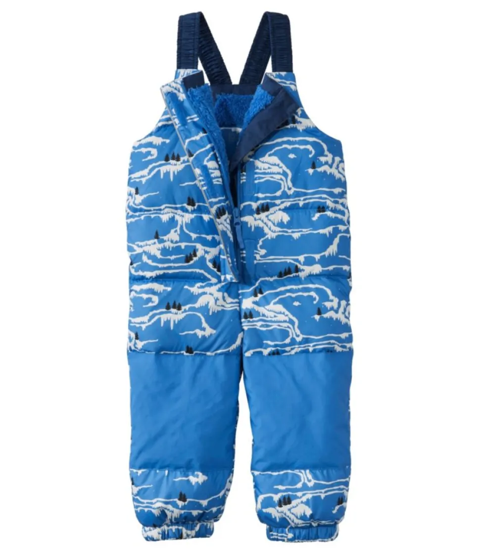 Sale L.L.Bean "Infants' and Toddlers' Down Snow Bibs, Print" CobaltSeaWinterLandscape