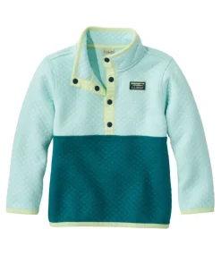 Fashion L.L.Bean "Infants' and Toddlers' Quilted Quarter-Snap Pullover, Colorblock"