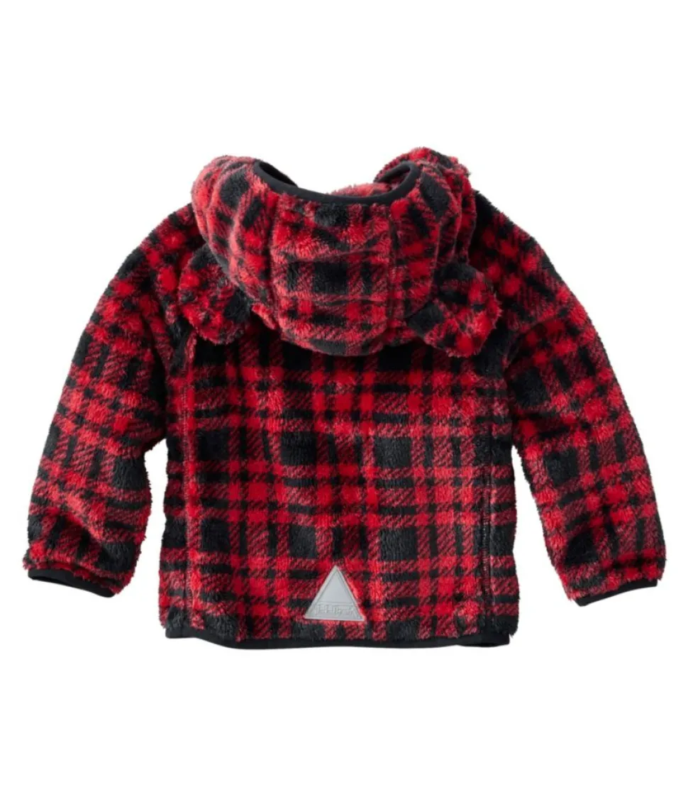 Cheap L.L.Bean "Infants' Hi-Pile Fleece Jacket, Print" RoyalRedPlaid