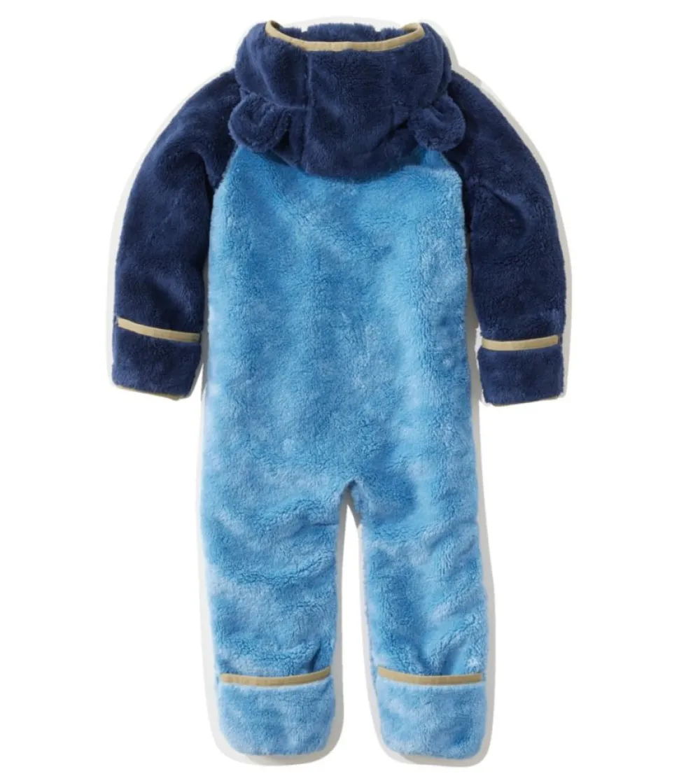 Discount L.L.Bean "Infants' Hi-Pile Fleece Bunting, Colorblock" BrightNavy/SoftBlue