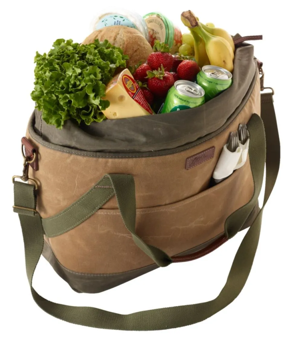 Fashion L.L.Bean "Insulated Waxed-Canvas Tote, Large"