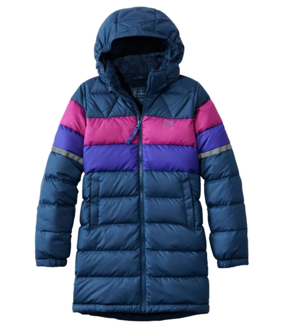 New L.L.Bean "Kids' Bean's Down Coat, Colorblock"