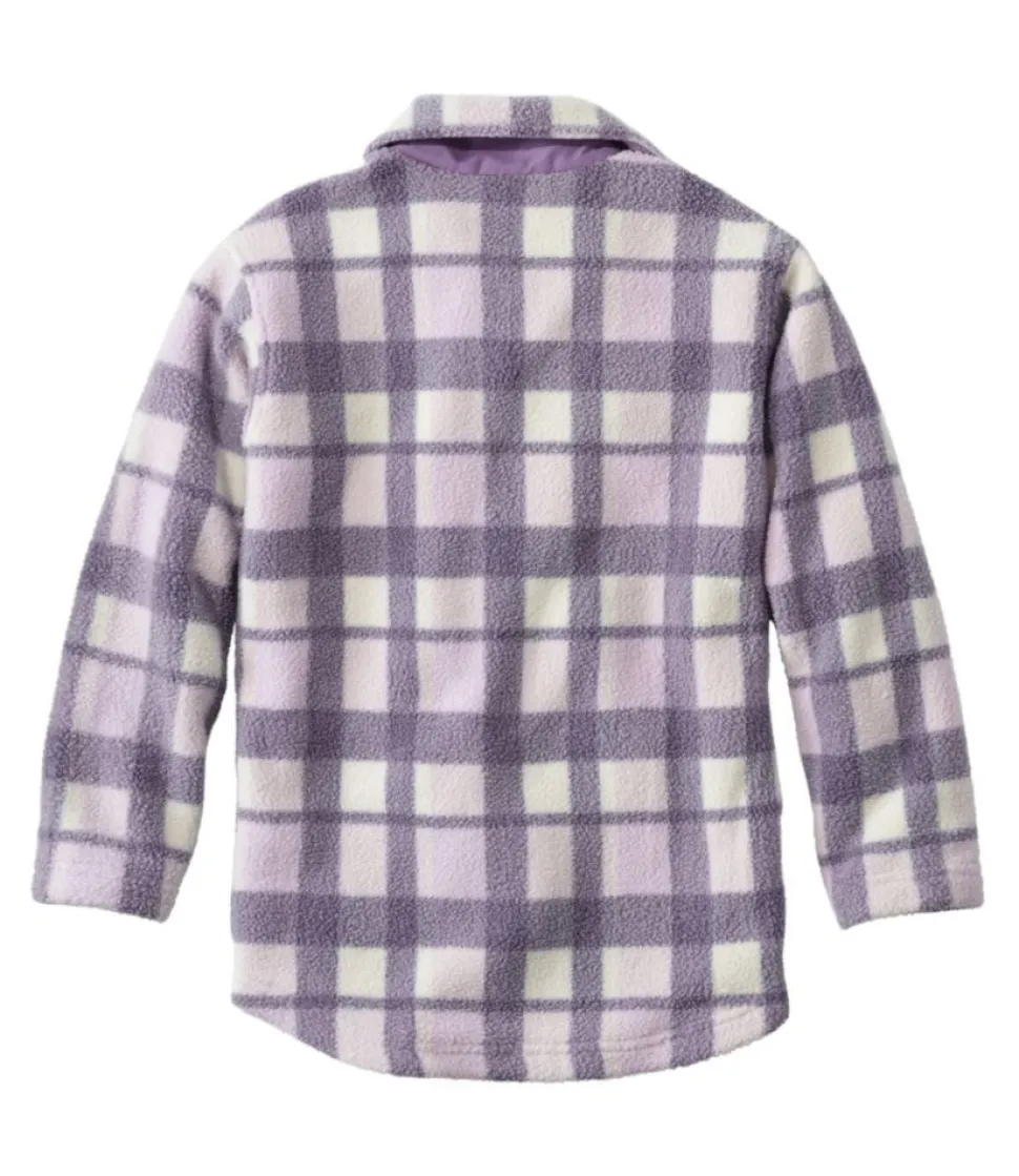 Fashion L.L.Bean "Kids' Cozy Fleece Shirt Jacket, Plaid"