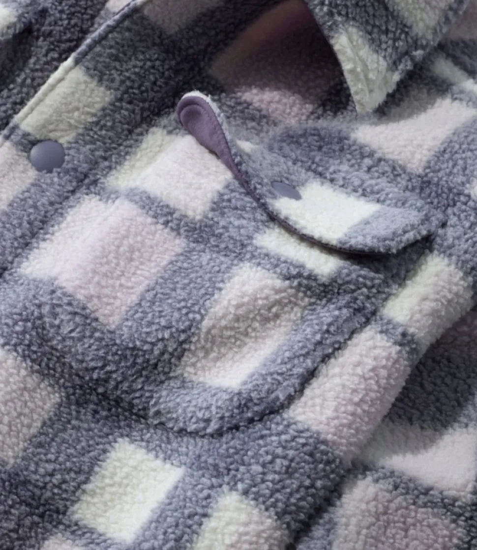 Fashion L.L.Bean "Kids' Cozy Fleece Shirt Jacket, Plaid"