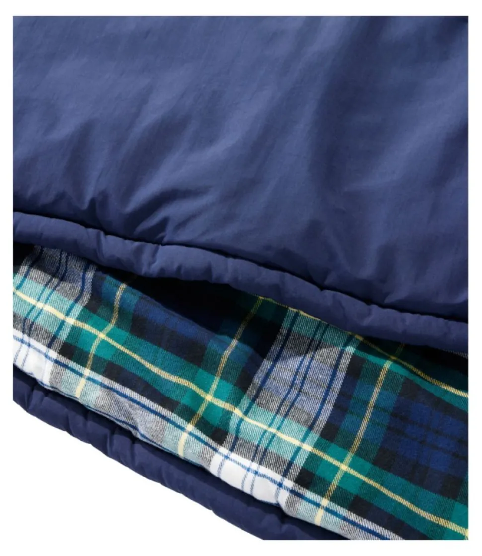 Cheap L.L.Bean "Kids' Flannel Lined Camp Sleeping Bag, 40°"
