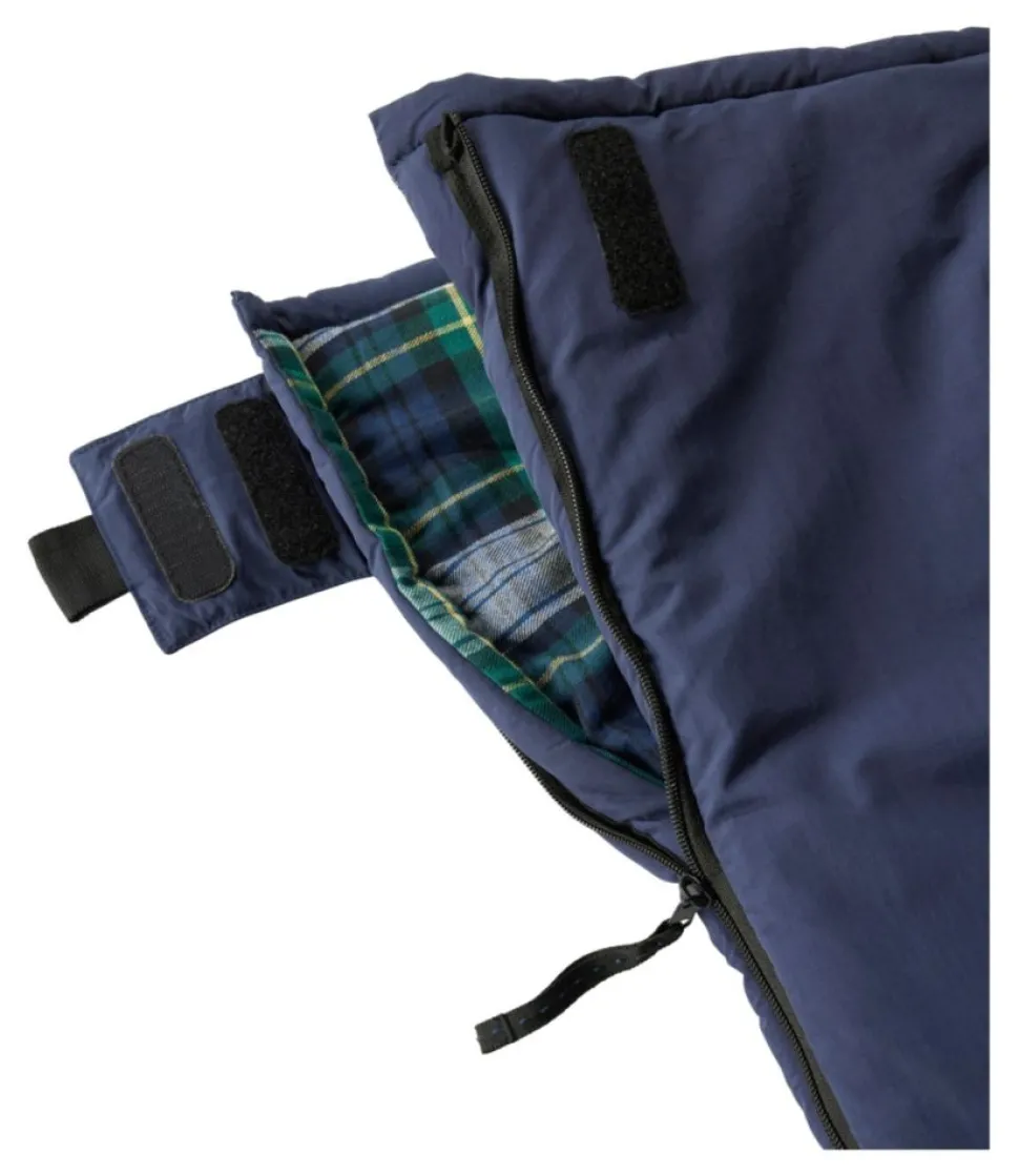 Cheap L.L.Bean "Kids' Flannel Lined Camp Sleeping Bag, 40°"