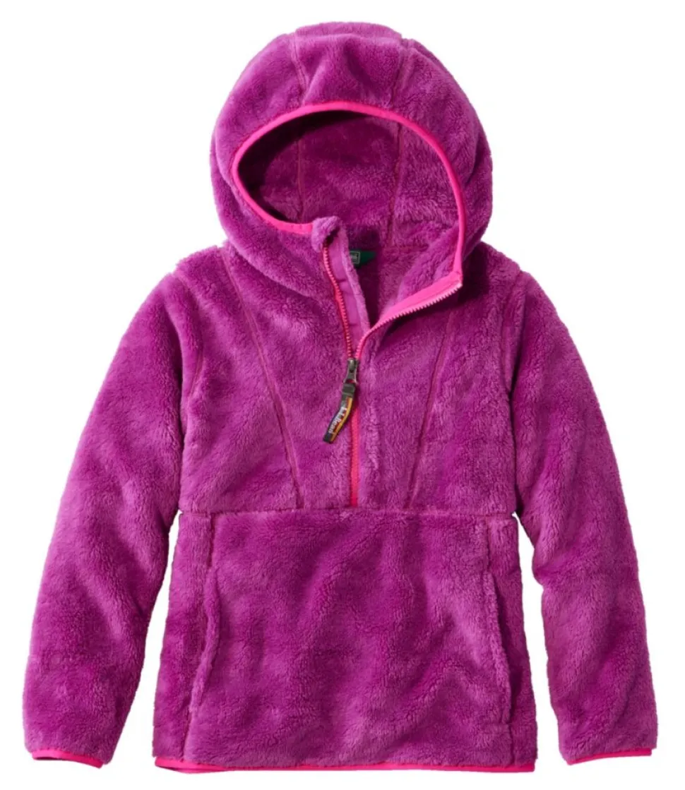 Best L.L.Bean "Kids' Hi-Pile Fleece Hooded Pullover" WildAster