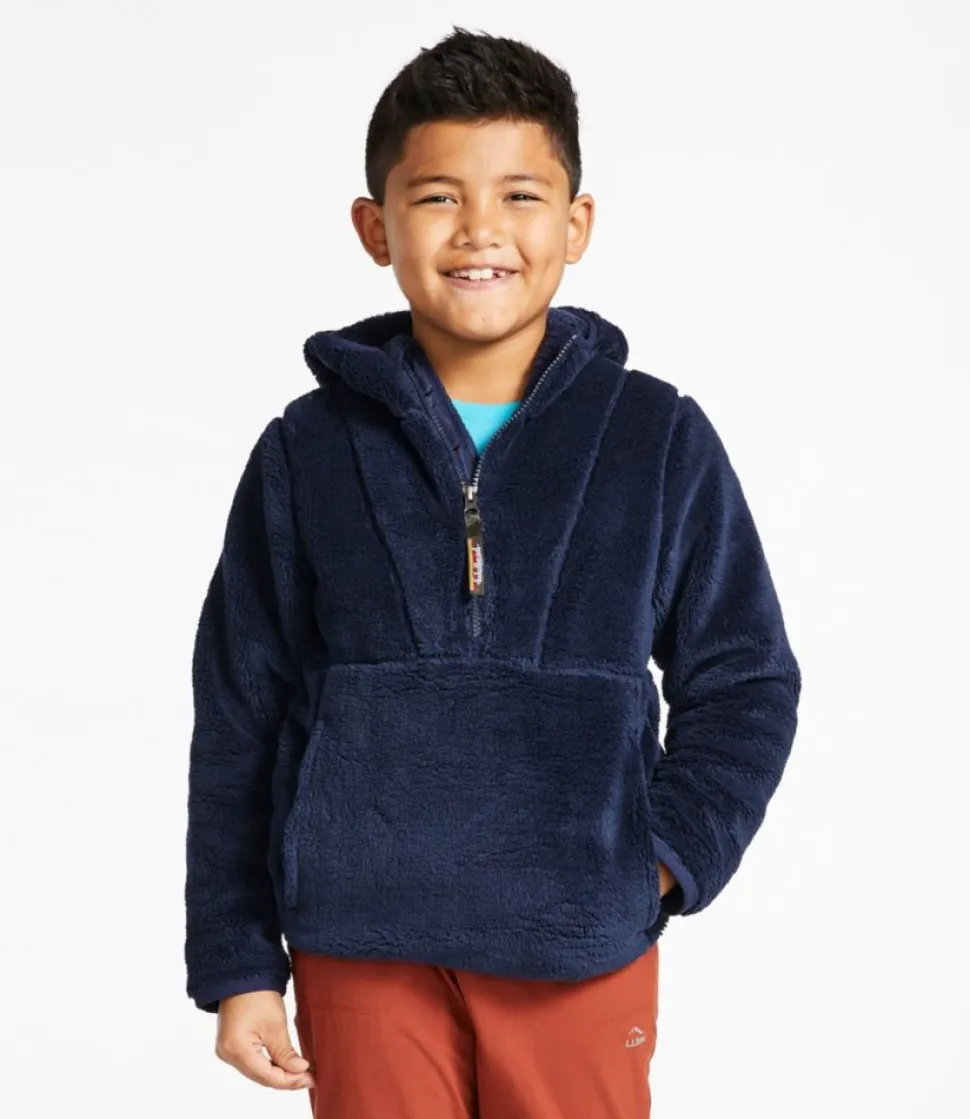 Best L.L.Bean "Kids' Hi-Pile Fleece Hooded Pullover" WildAster