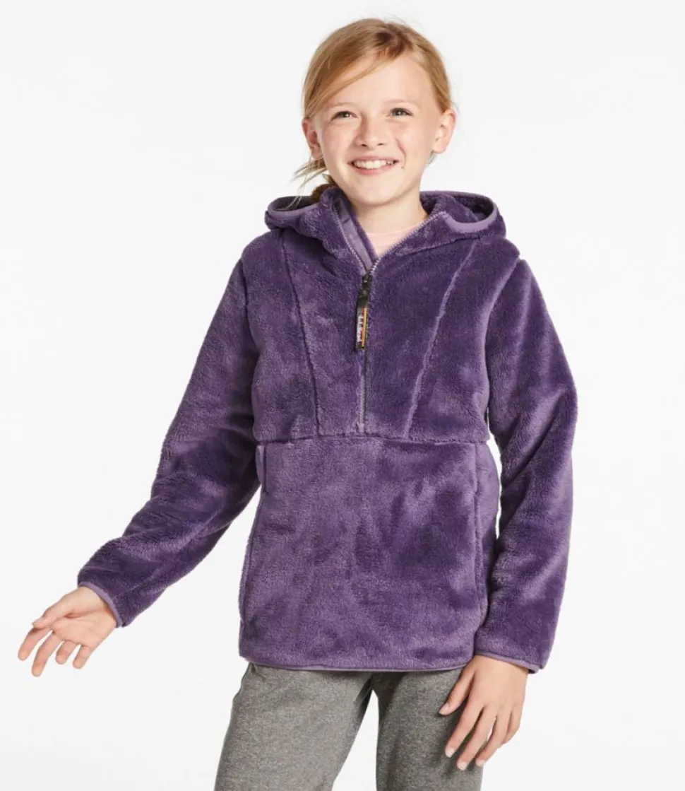 Best L.L.Bean "Kids' Hi-Pile Fleece Hooded Pullover" WildAster