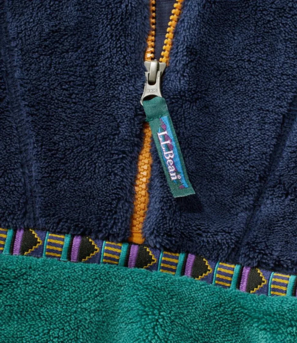 Hot L.L.Bean "Kids' Hi-Pile Fleece Hooded Pullover, Colorblock"