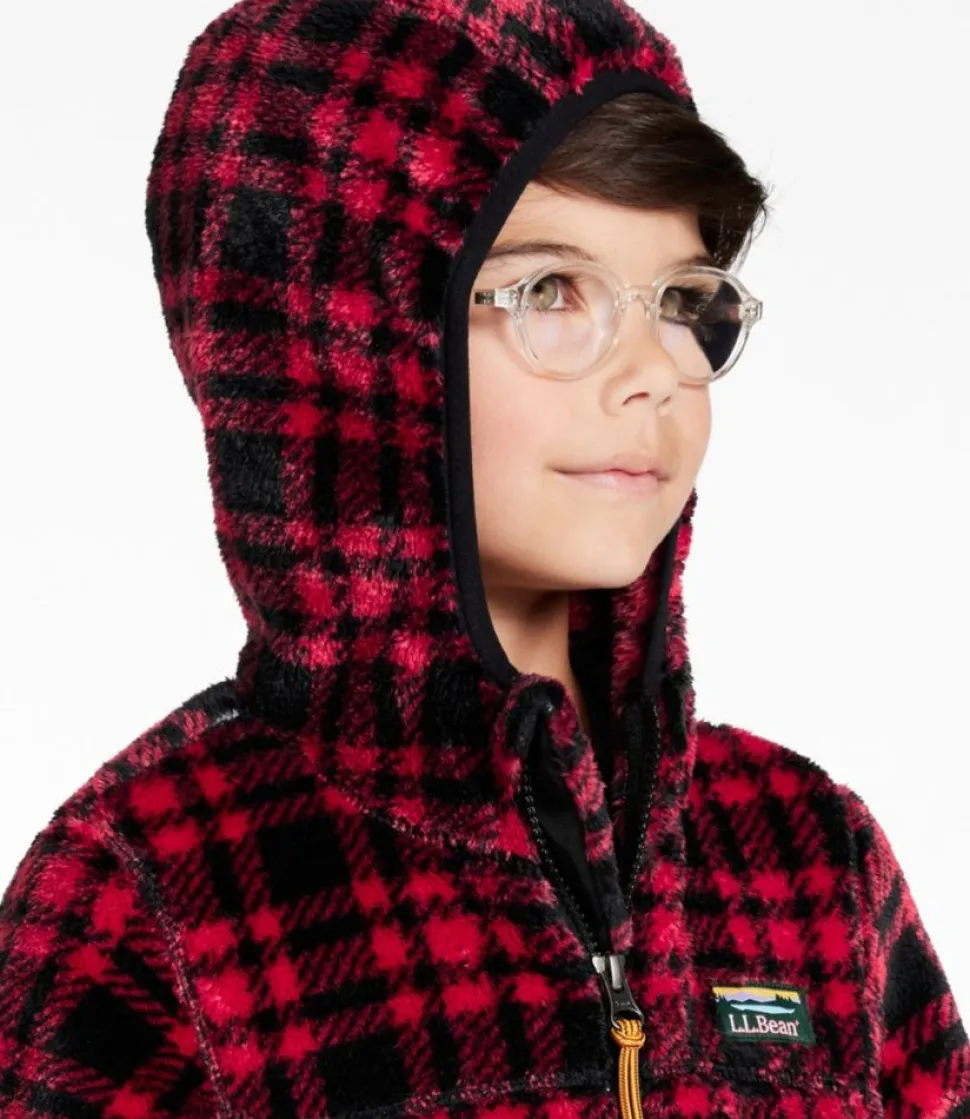 Hot L.L.Bean "Kids' Hi-Pile Fleece, Print" RoyalRedPlaid