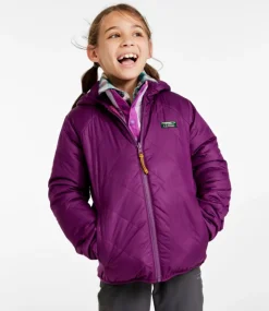 Discount L.L.Bean "Kids' Mountain Bound Reversible Jacket" PlumGrape/MagentaHaze