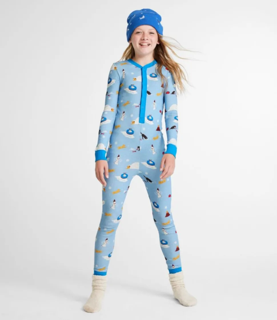Best Sale L.L.Bean "Kids' Organic Cotton Fitted Onesie" ClassicNavyBird'sEye