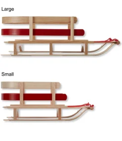 Best L.L.Bean "Kids' Pull Sled" Wood/ScriptLogo
