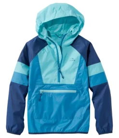 New L.L.Bean "Kids' Wind and Rain Anorak" MarineBlue/SeaBlue