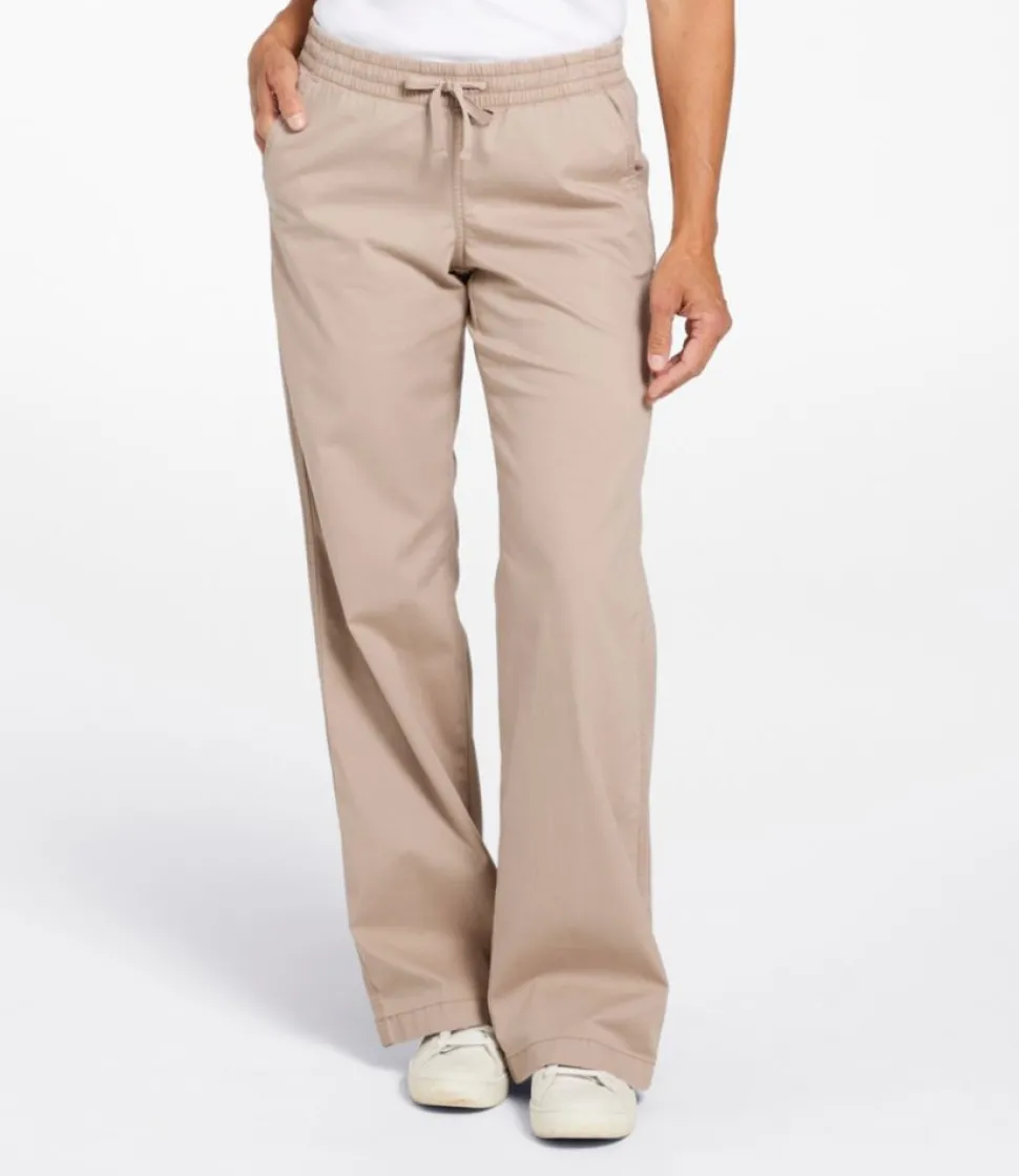 Flash Sale L.L.Bean "Lakewashed Pull-on Chinos, Mid-Rise Wide-Leg"
