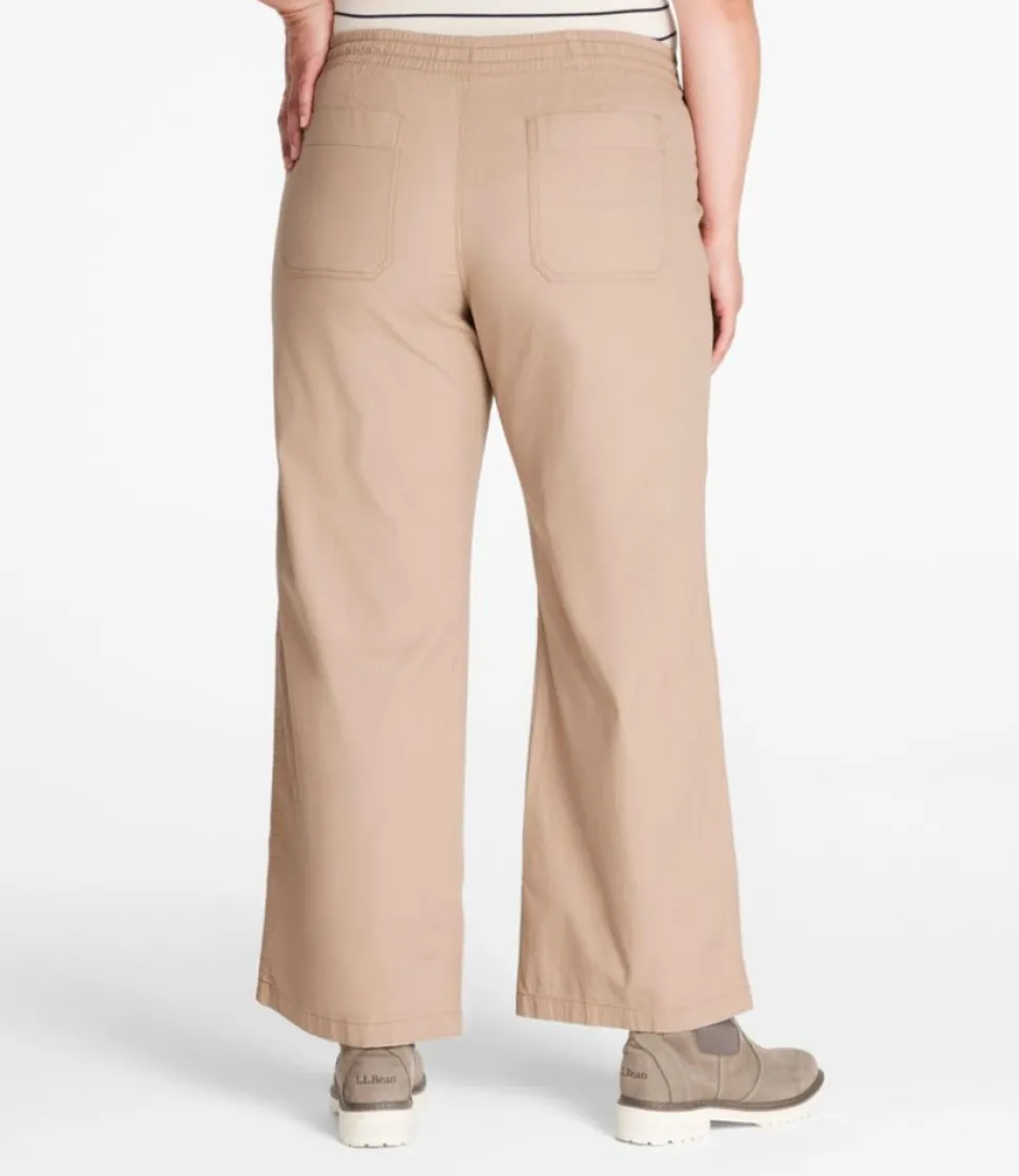 Flash Sale L.L.Bean "Lakewashed Pull-on Chinos, Mid-Rise Wide-Leg"