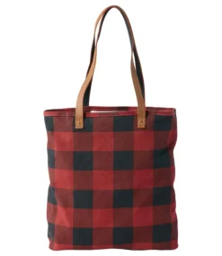 Online L.L.Bean "Leather-Handle Essential Tote Bag, Print"
