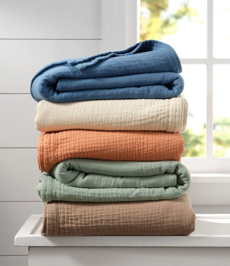 Clearance L.L.Bean "Lightweight Cotton Gauze Blanket"