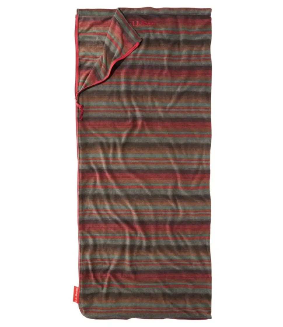Flash Sale L.L.Bean " Cabin Fleece Sleeping Bag" BlanketStripe