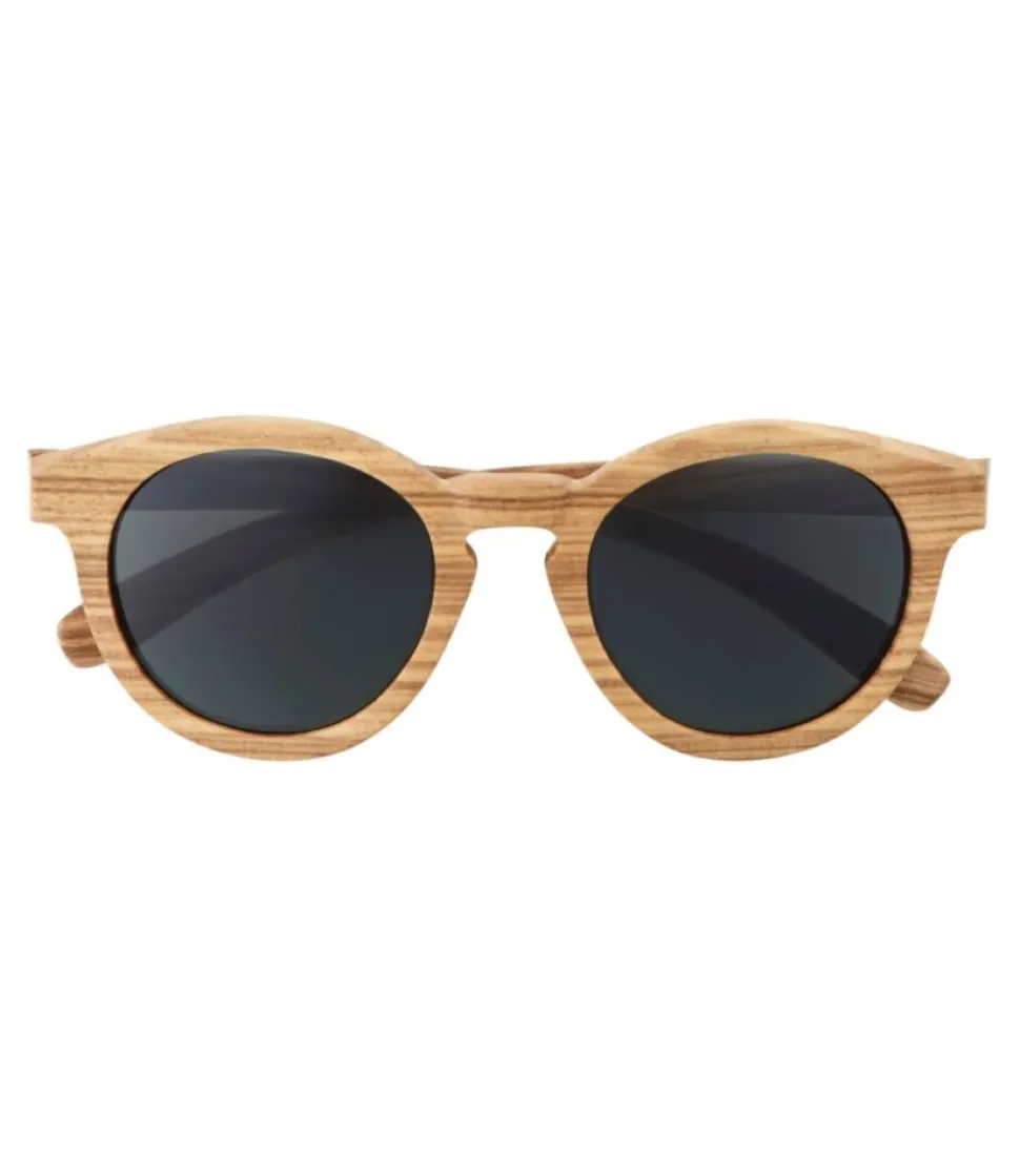 Cheap L.L.Bean " DownEast Polarized Wooden Sunglasses" WarmZebraWood/Goldfoil