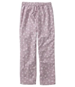 Online L.L.Bean " Flannel Sleep Pants, Print Fleece-Lined" VintageMauveSnowflake
