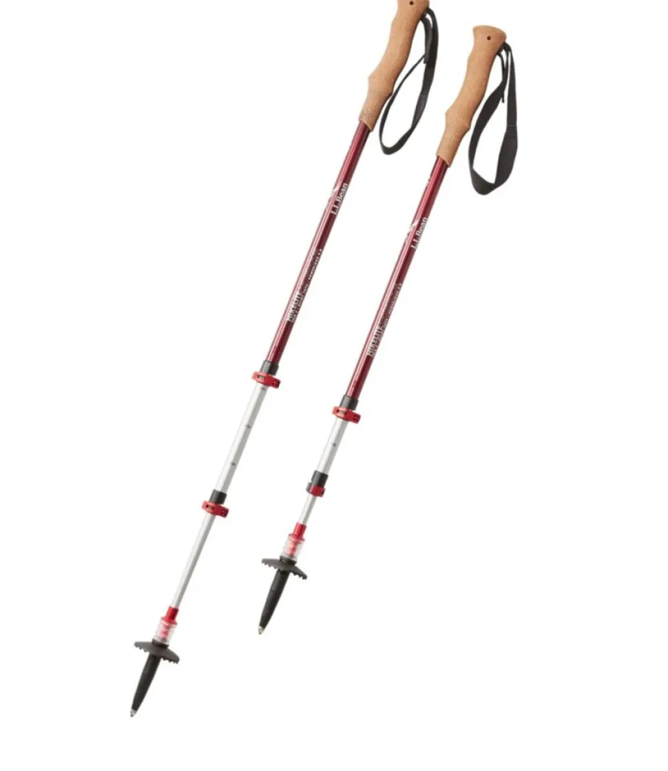 Shop L.L.Bean " Hikelite Antishock Hiking Poles" MatteRed