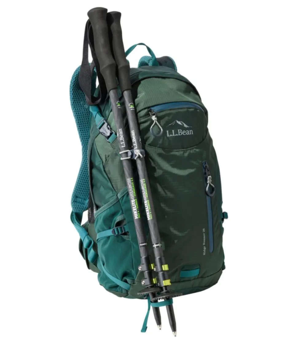 Online L.L.Bean " Hikelite Four-Season Carbon Hiking Poles" CarbonMatte/GreenTransparent