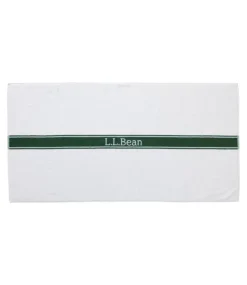 Hot L.L.Bean " Locker Room Towel" White/CampGreen