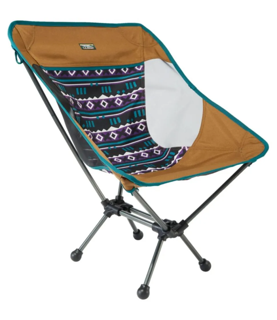 Discount L.L.Bean " PackLite Chair, Print" Saddle/BlackMountainClassic