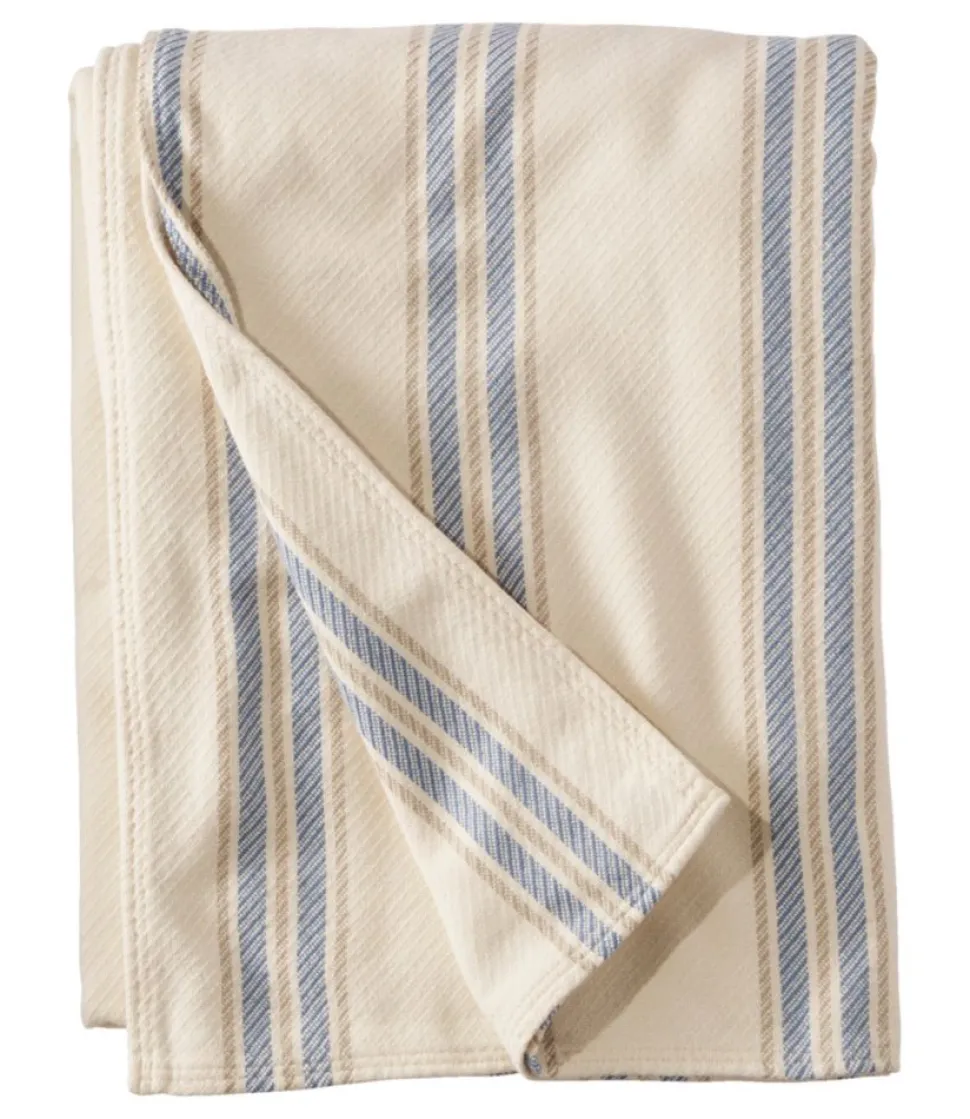 Sale L.L.Bean "Maine Twill Blanket, Stripe"