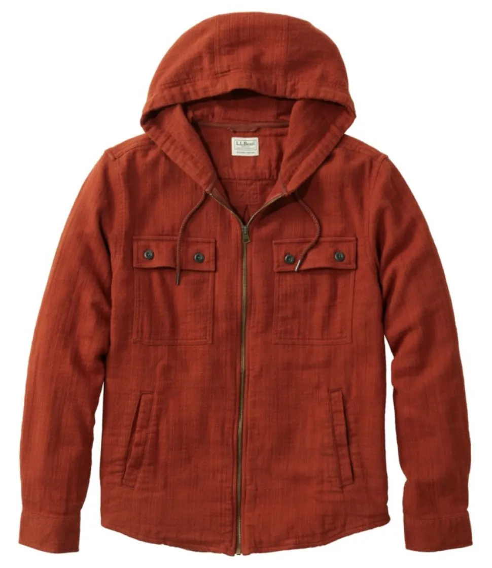 Online L.L.Bean "Men's 1912 Field Flannel Shirt, Hooded, Slightly Fitted Untucked Fit"