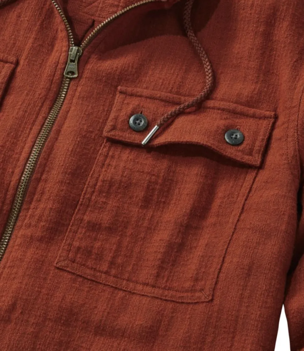 Online L.L.Bean "Men's 1912 Field Flannel Shirt, Hooded, Slightly Fitted Untucked Fit"