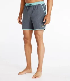 Fashion L.L.Bean "Men's All-Adventure Swim Shorts, 7"" CarbonNavy