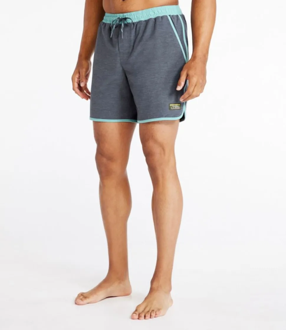 Fashion L.L.Bean "Men's All-Adventure Swim Shorts, 7"" CarbonNavy