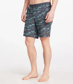 New L.L.Bean "Men's All-Adventure Swim Shorts, Print, 9""
