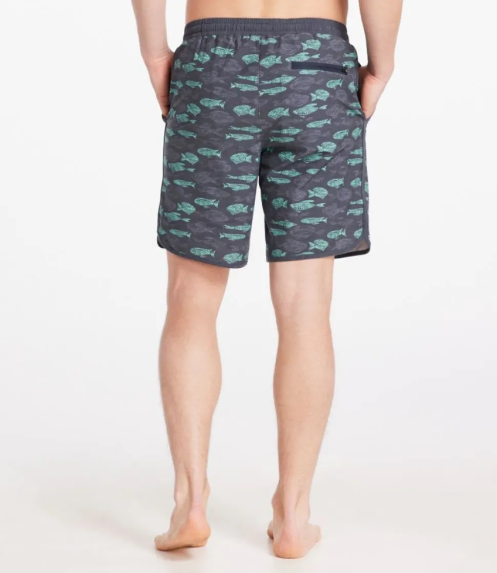New L.L.Bean "Men's All-Adventure Swim Shorts, Print, 9""