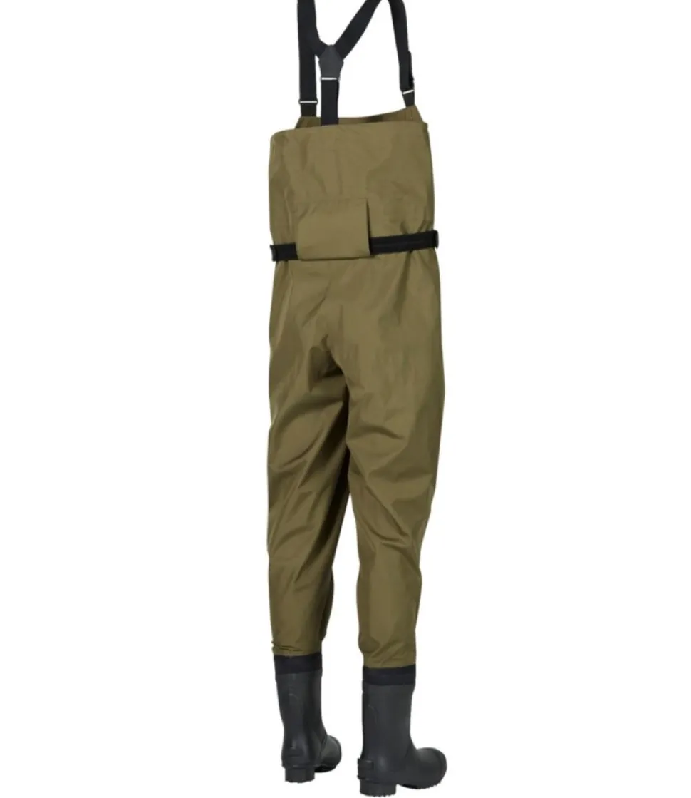 Cheap L.L.Bean "Men's Angler Super Seam TEK Boot-Foot Waders" KelpGreen