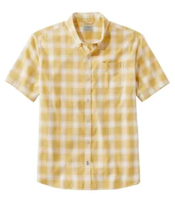 Cheap L.L.Bean "Men's Backyard BBQ Shirt, Short-Sleeve, Traditional Untucked Fit, Plaid"