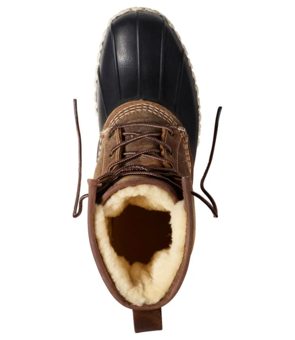 Best Sale L.L.Bean "Men's Bean Boots, 8" Limited Edition Shearling-Lined Insulated" DarkEarth/Black/Natural