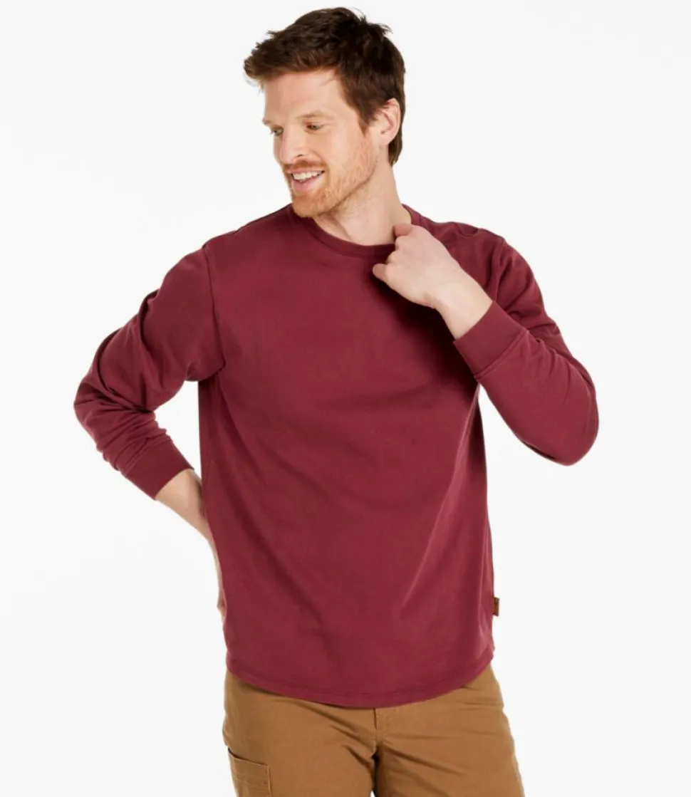 Shop L.L.Bean "Men's BeanBuilt Cotton Tee, Without Pocket, Long-Sleeve"