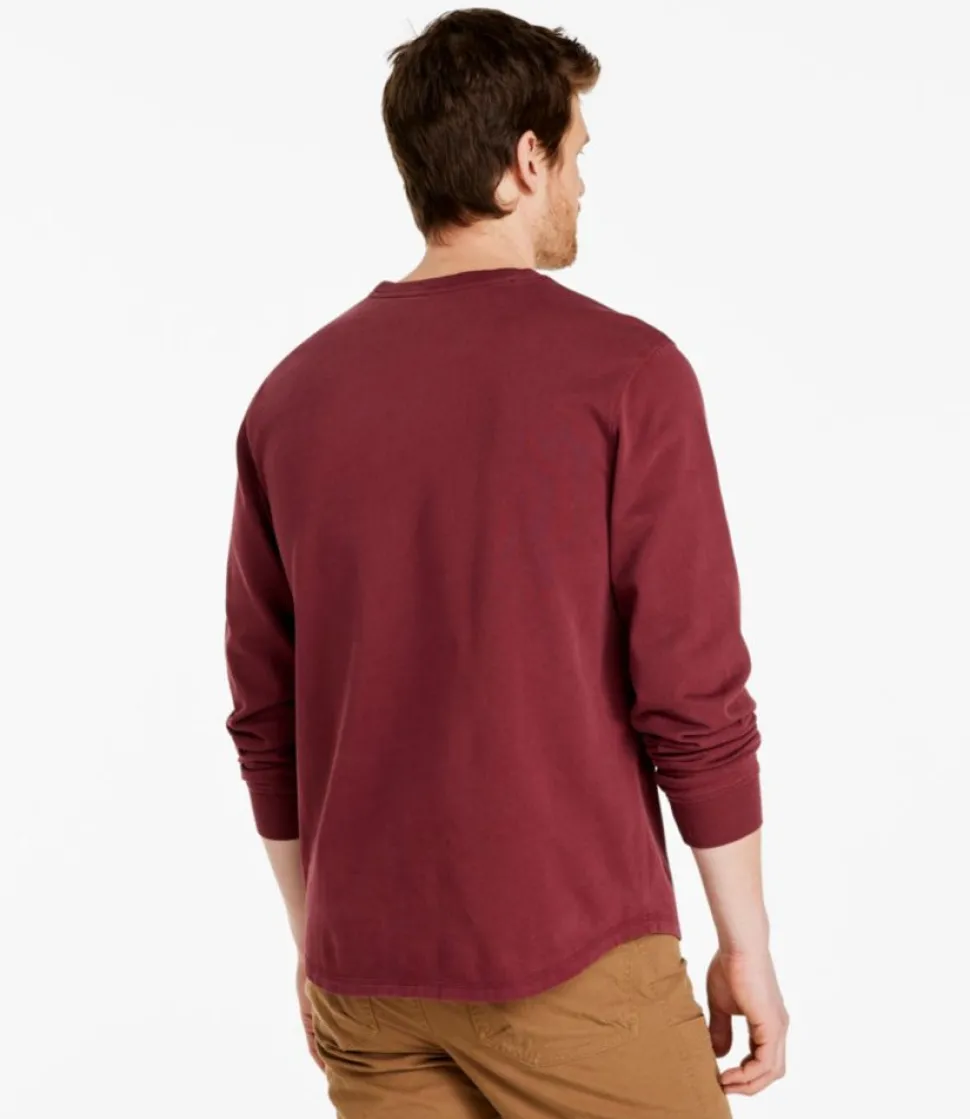 Shop L.L.Bean "Men's BeanBuilt Cotton Tee, Without Pocket, Long-Sleeve"
