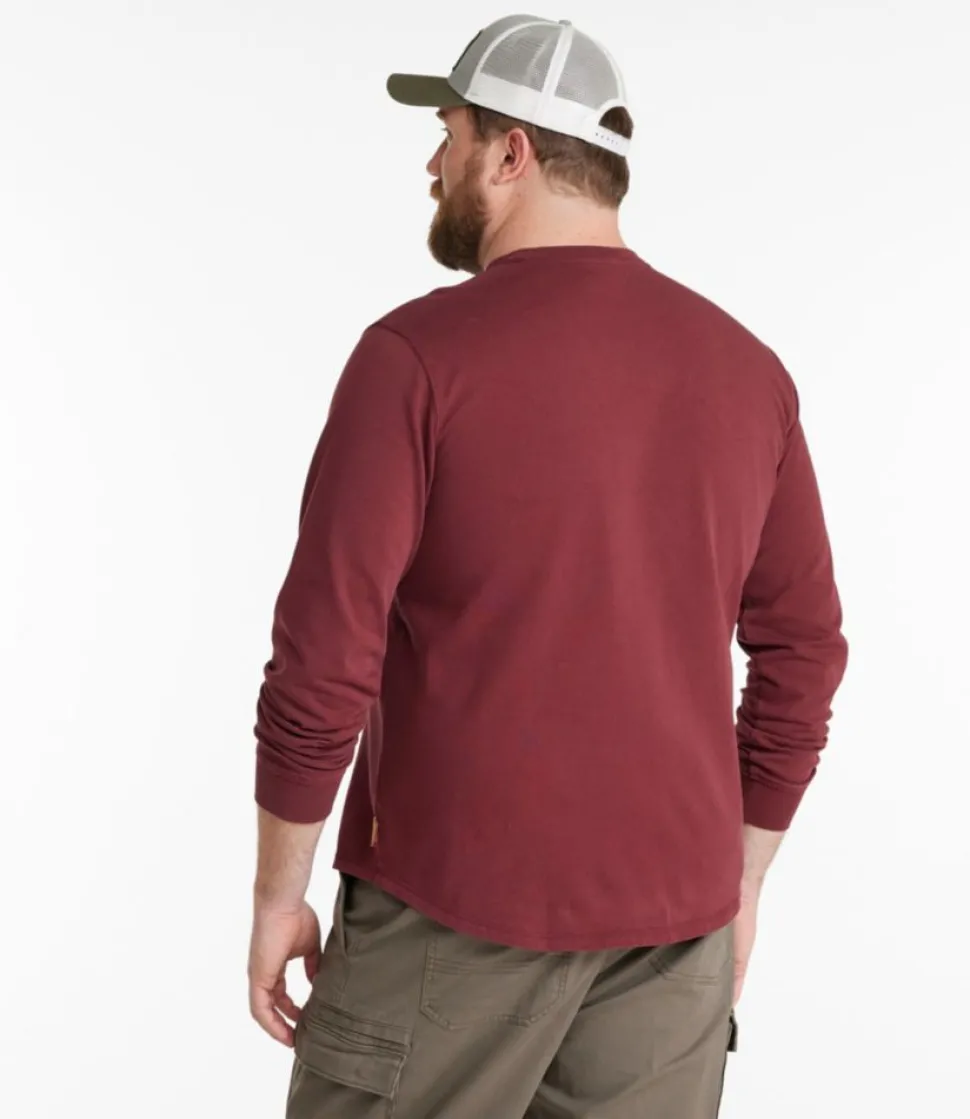Shop L.L.Bean "Men's BeanBuilt Cotton Tee, Without Pocket, Long-Sleeve"