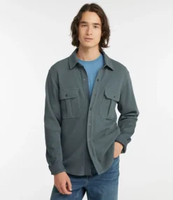 New L.L.Bean "Men's BeanBuilt Waffle Overshirt, Traditional Untucked Fit"