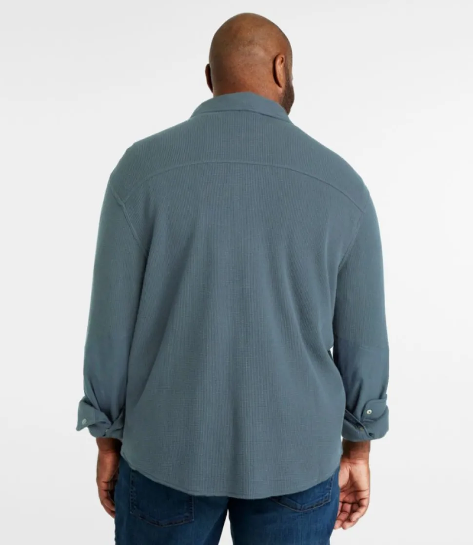 New L.L.Bean "Men's BeanBuilt Waffle Overshirt, Traditional Untucked Fit"